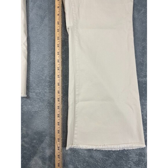 NEW Frye & Co. Jeans Women's 16W Harper Mid-Rise Crop Flare Birch White - Picture 8 of 15